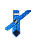 BPF "New Greek Flag Collection" Silk Printed Tie – Royal Blue