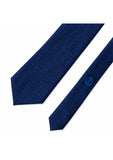 Pagoni "Greek Column Collection" Silk Printed Tie – Navy & Royal Blue