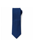 Pagoni "Greek Column Collection" Silk Printed Tie – Navy & Royal Blue