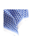 BPF "Greek Column Collection" Silk Pocket Square (Pochette) – Blue/White