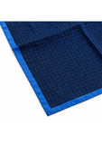 Pagoni "Greek Column Collection" Silk Pocket Square (Pochette) – Navy & Royal Blue