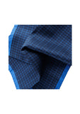 Pagoni "Greek Column Collection" Silk Pocket Square (Pochette) – Navy & Royal Blue