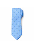 BPF "New Greek Flag Collection" Silk Printed Tie – Light Blue