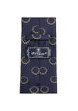 Pagoni "Mesologhi Collection" Silk Printed Tie – Navy Blue