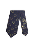 Pagoni "Mesologhi Collection" Silk Printed Tie – Navy Blue