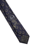 Pagoni "Mesologhi Collection" Silk Printed Tie – Navy Blue