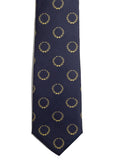 Pagoni "Mesologhi Collection" Silk Printed Tie – Navy Blue