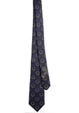 Pagoni "Mesologhi Collection" Silk Printed Tie – Navy Blue