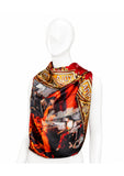 Messolonghi's Exodus All-Silk Printed Twill Scarf (Red)
