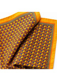 Pagoni "Greek Column Collection" Silk Pocket Square (Pochette) – Orange