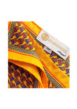 Pagoni "Greek Column Collection" Silk Pocket Square (Pochette) – Orange
