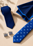 BPF "New Greek Flag Collection" Silk Printed Tie – Royal Blue