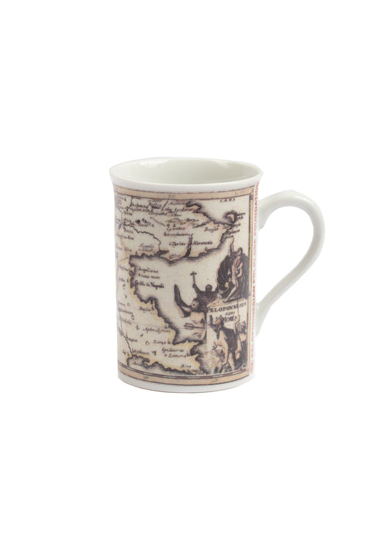 Cup with a map of the Peloponnese
