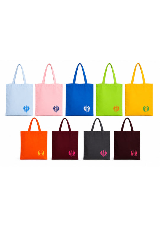 Coloured Tote Bag with Embroidered Logo
