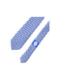 Pagoni "Greek Column Collection" Silk Printed Tie – Cerulean Blue & White