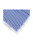 BPF "Greek Column Collection" Silk Pocket Square (Pochette) – Blue/White