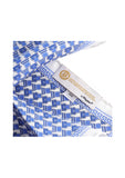 BPF "Greek Column Collection" Silk Pocket Square (Pochette) – Blue/White