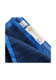 Pagoni "Greek Column Collection" Silk Pocket Square (Pochette) – Navy & Royal Blue