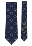 Pagoni "Mesologhi Collection" Silk Printed Tie – Navy Blue