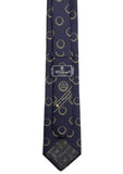 Pagoni "Mesologhi Collection" Silk Printed Tie – Navy Blue