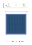 Pagoni "Greek Column Collection" Silk Pocket Square (Pochette) – Navy & Royal Blue