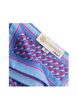 Pagoni "Greek Column Collection" Silk Pocket Square (Pochette) – Fuchsia & Blue