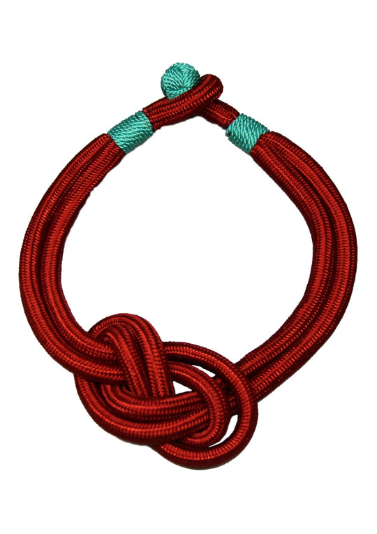 Red and turquoise pendant ΝΗ.Μ.Α.