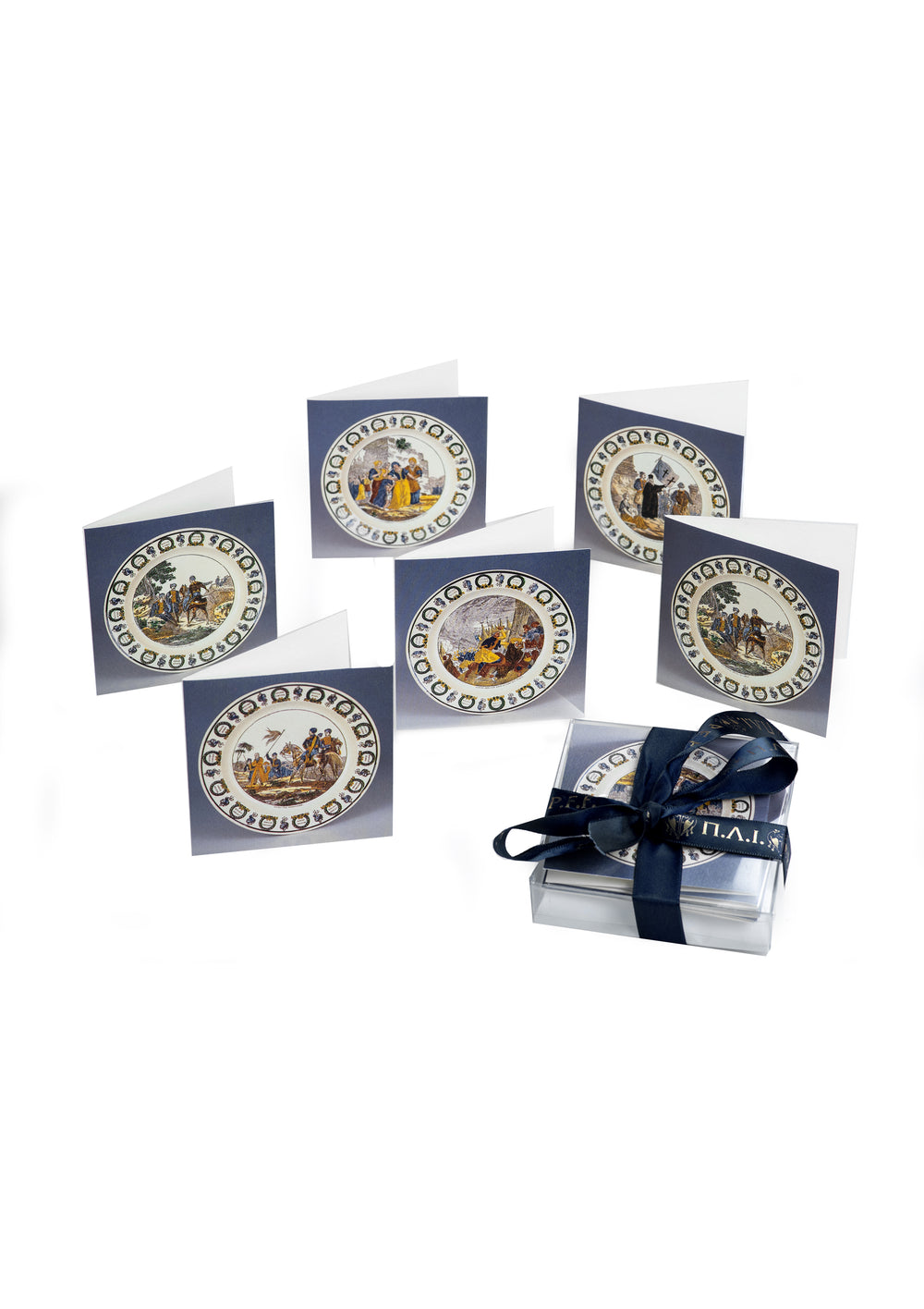 Cards-Plates with philhellenic subject