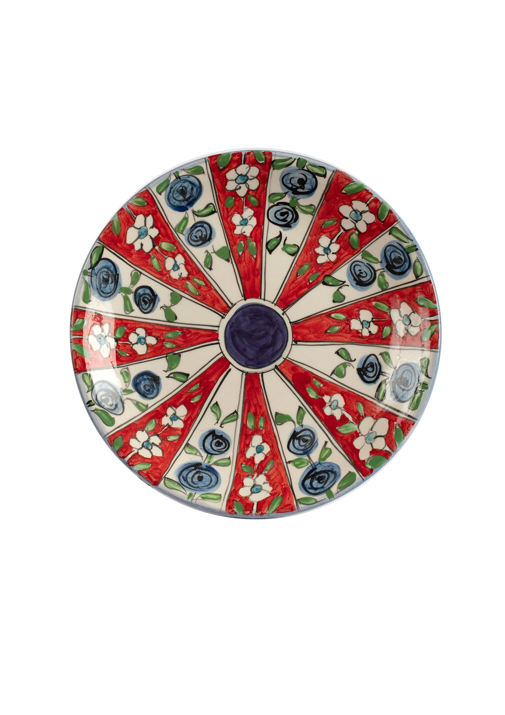 Plate with floral patterns