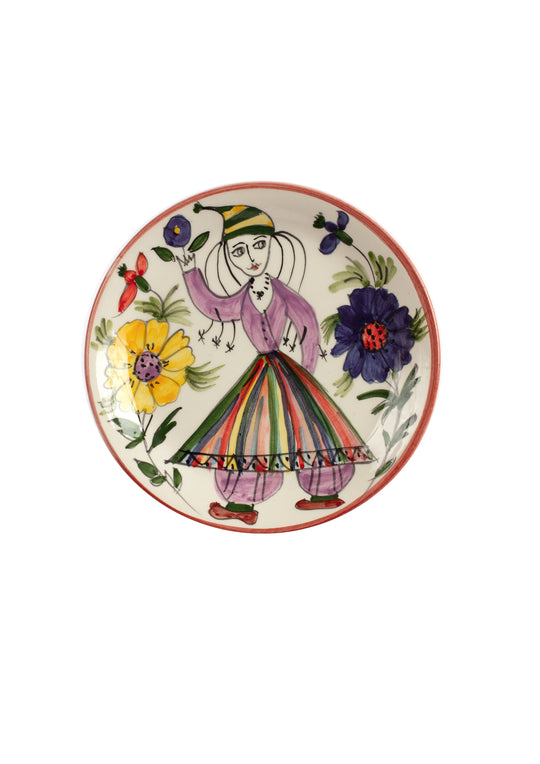 Ceramic plate with a woman’s figure