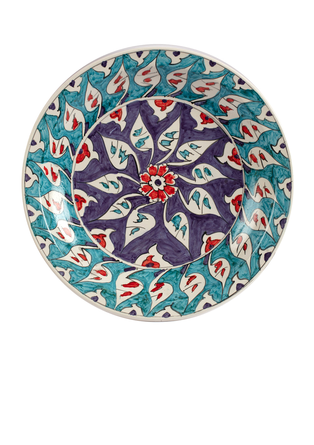 Plate with floral patterns