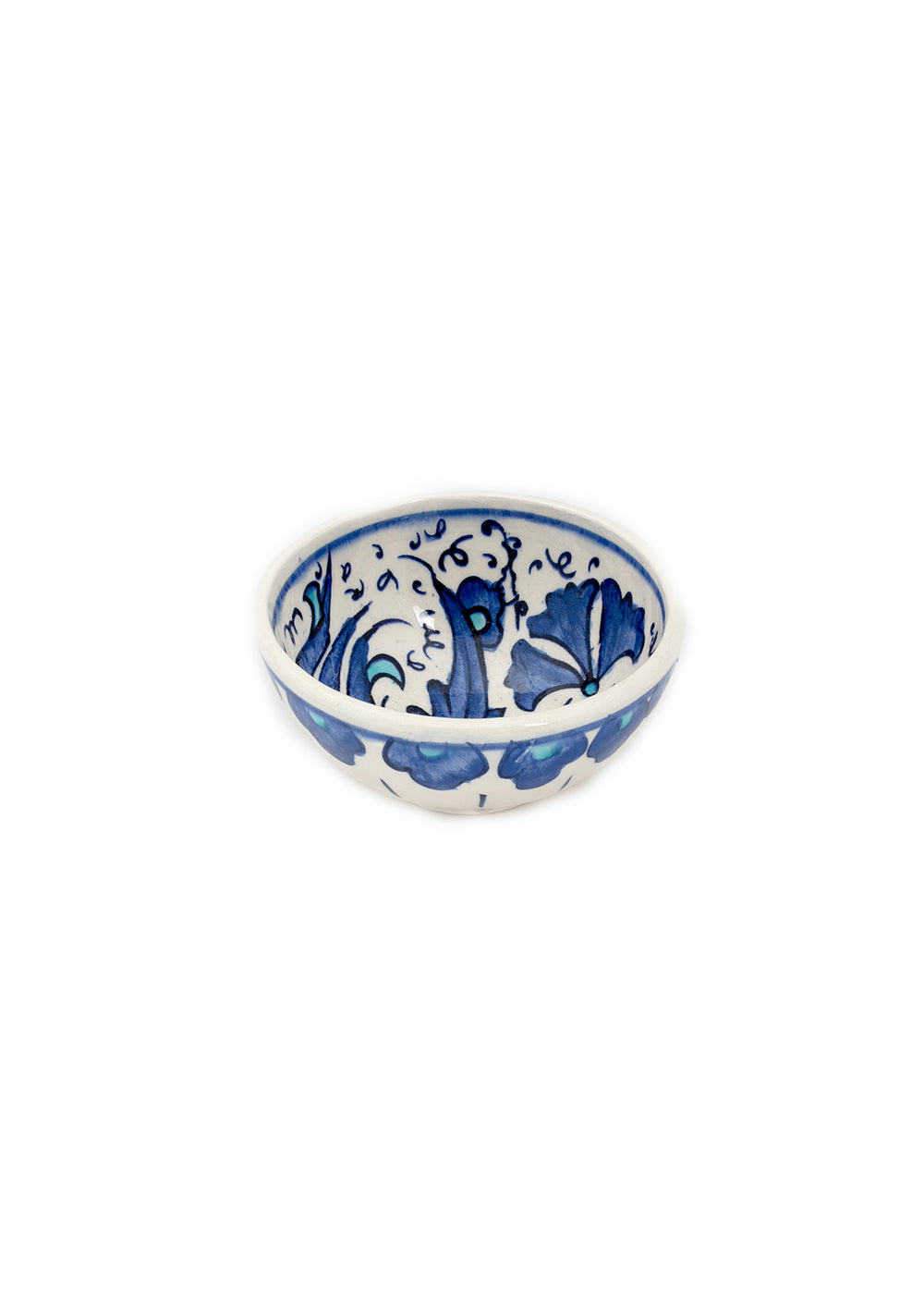 Bowl with blue flowers
