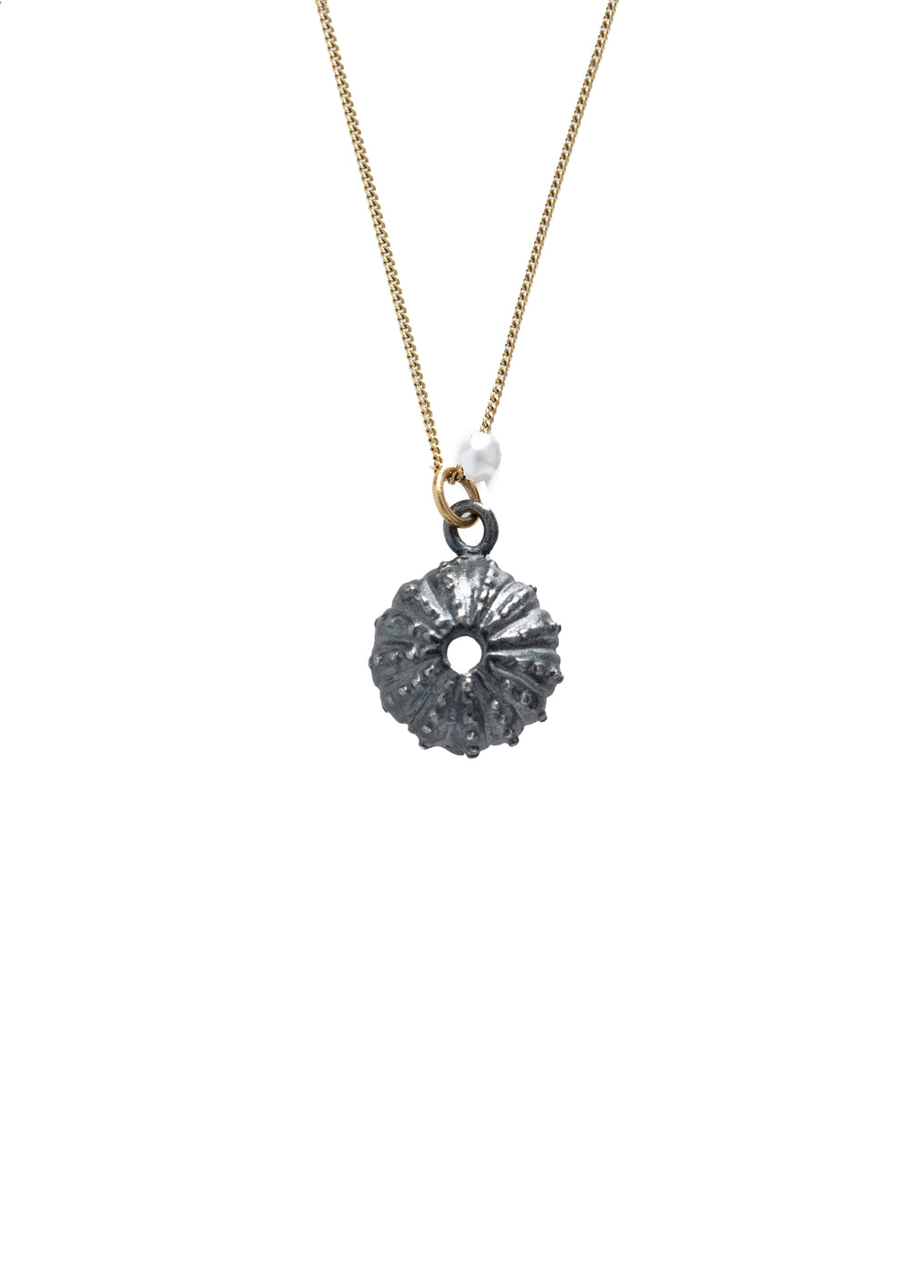 Silver urchin pendant