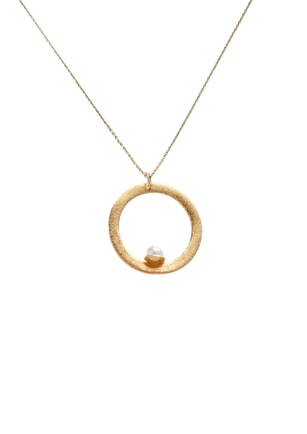 Gilt hoop pendant