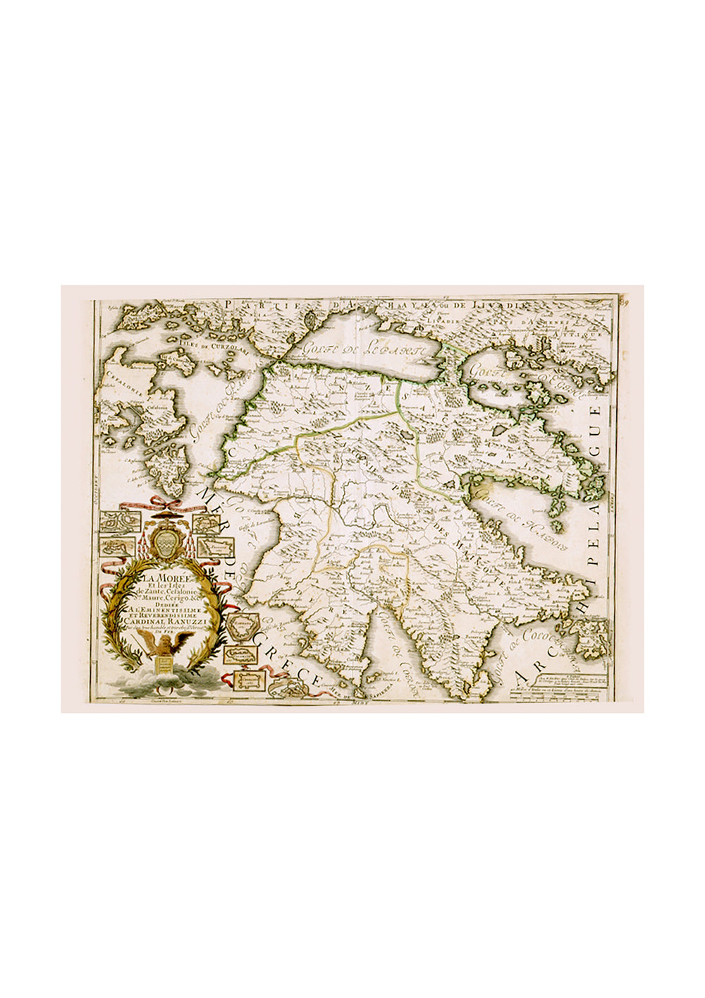 Αφίσα-Χάρτης της Πελοποννήσου, 1686